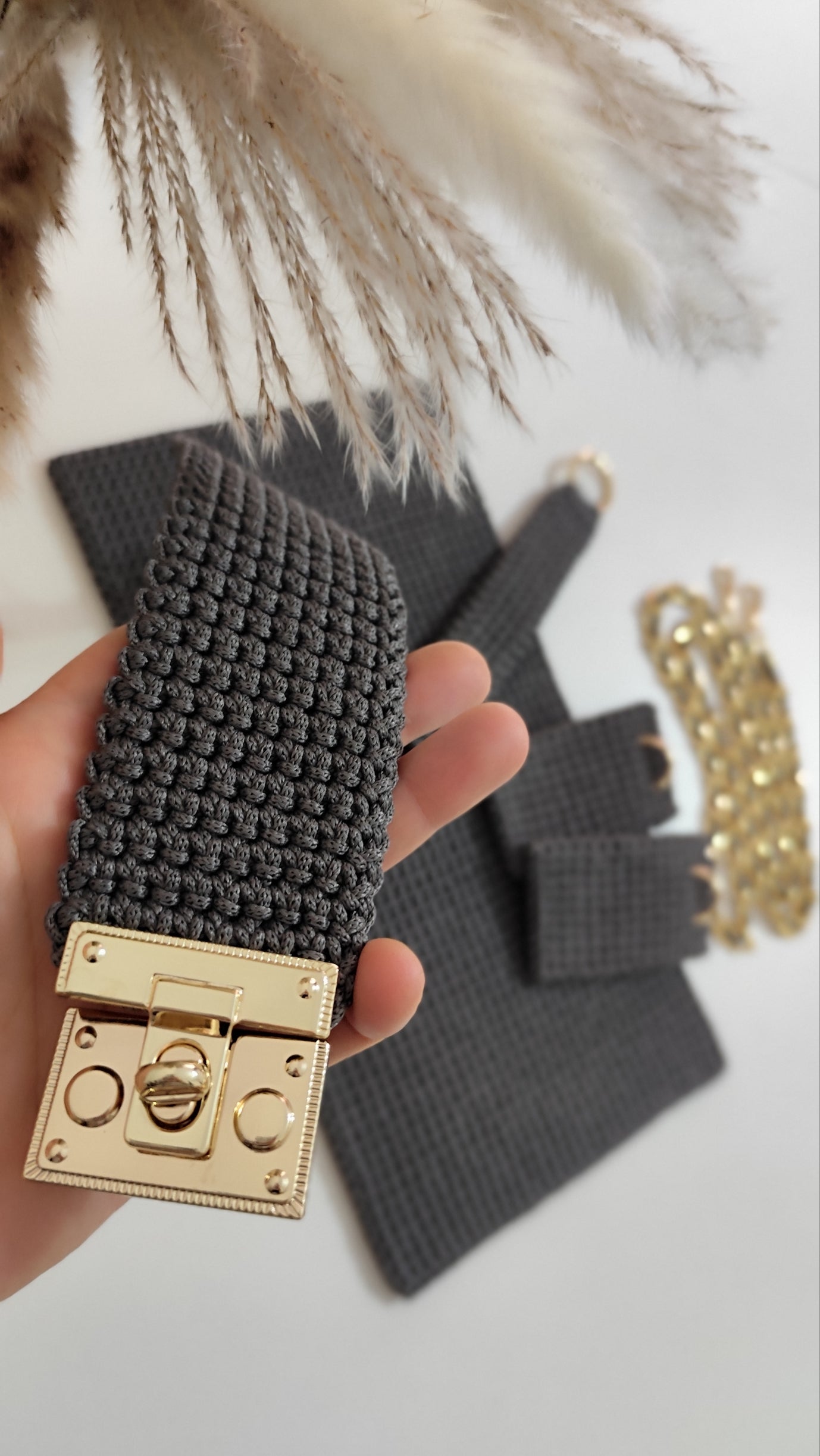 Cara Bag | Handmade Crochet| Crossbody Bag | Color Dark Gray
