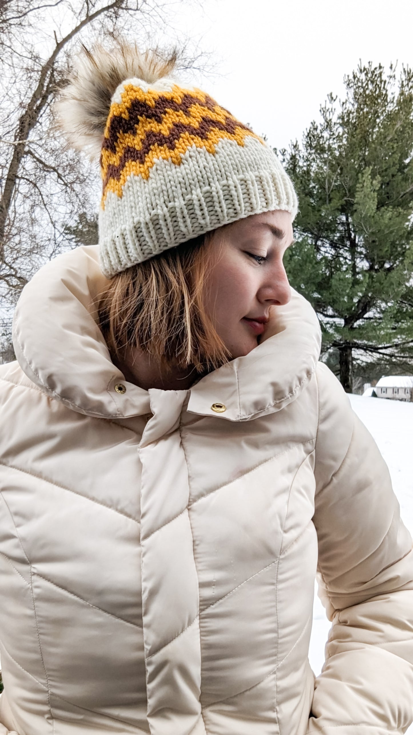 Zig Zag Wool Hat