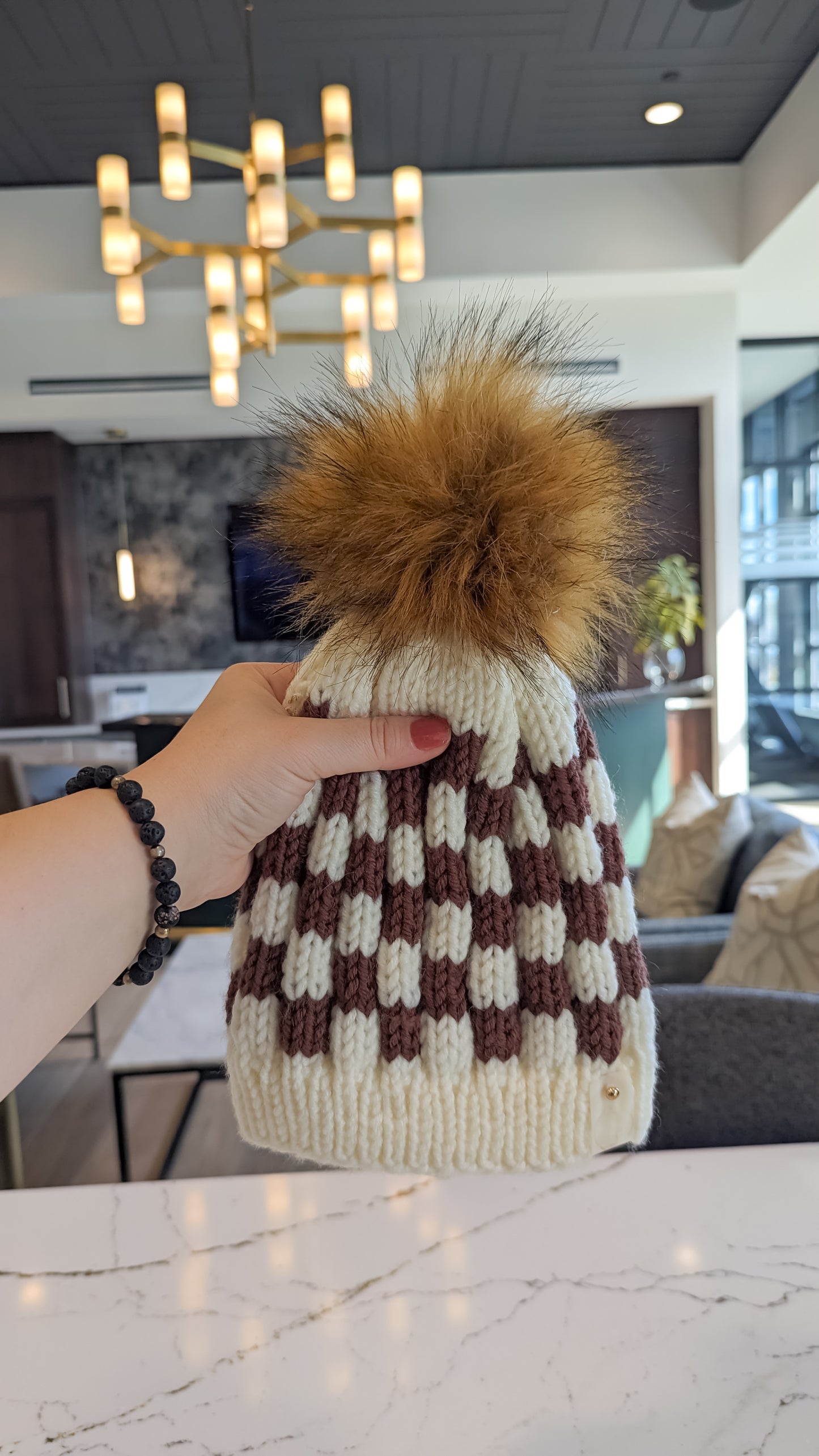 Checkerboard Wool Hat