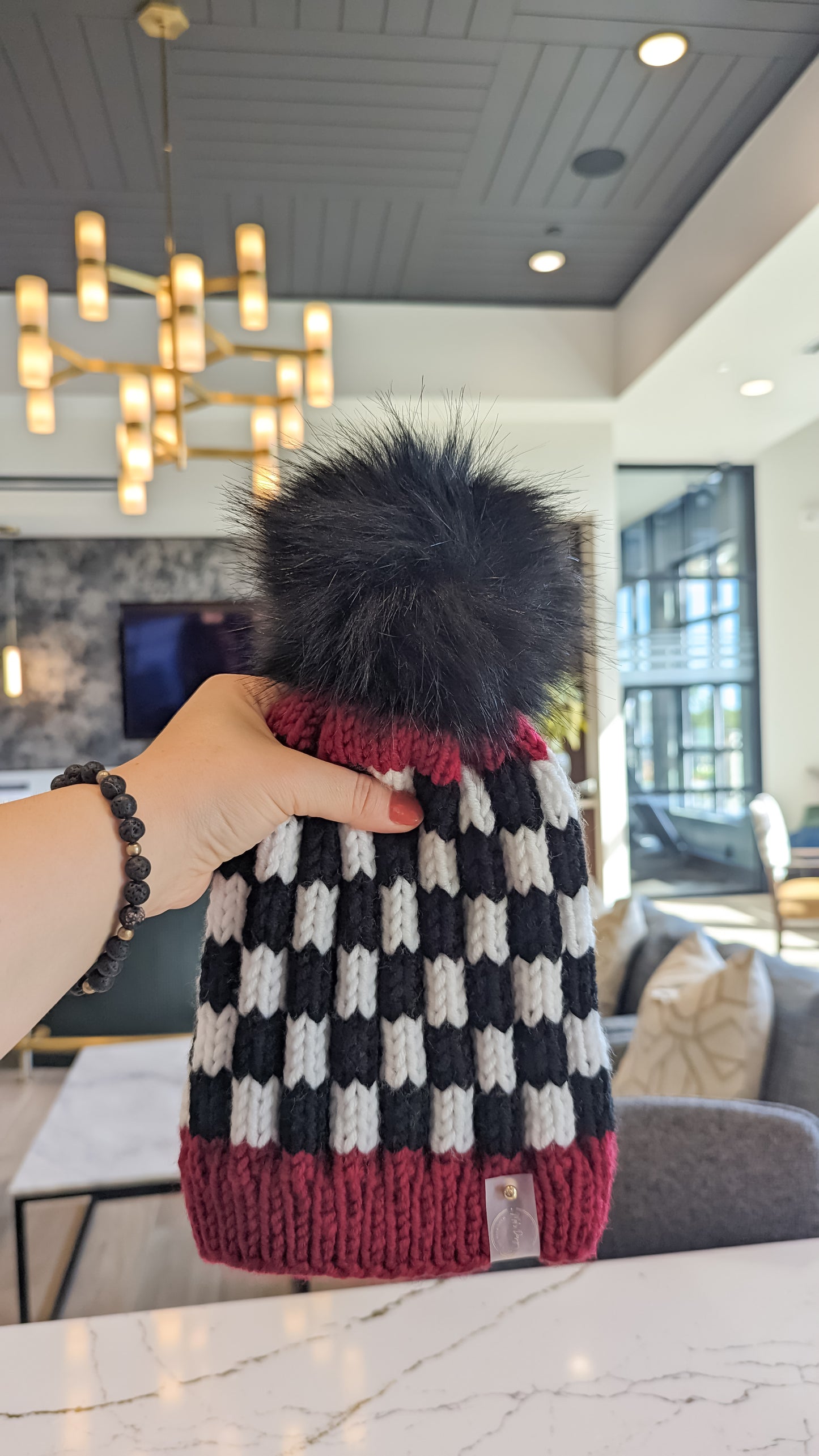 Checkerboard Wool Hat