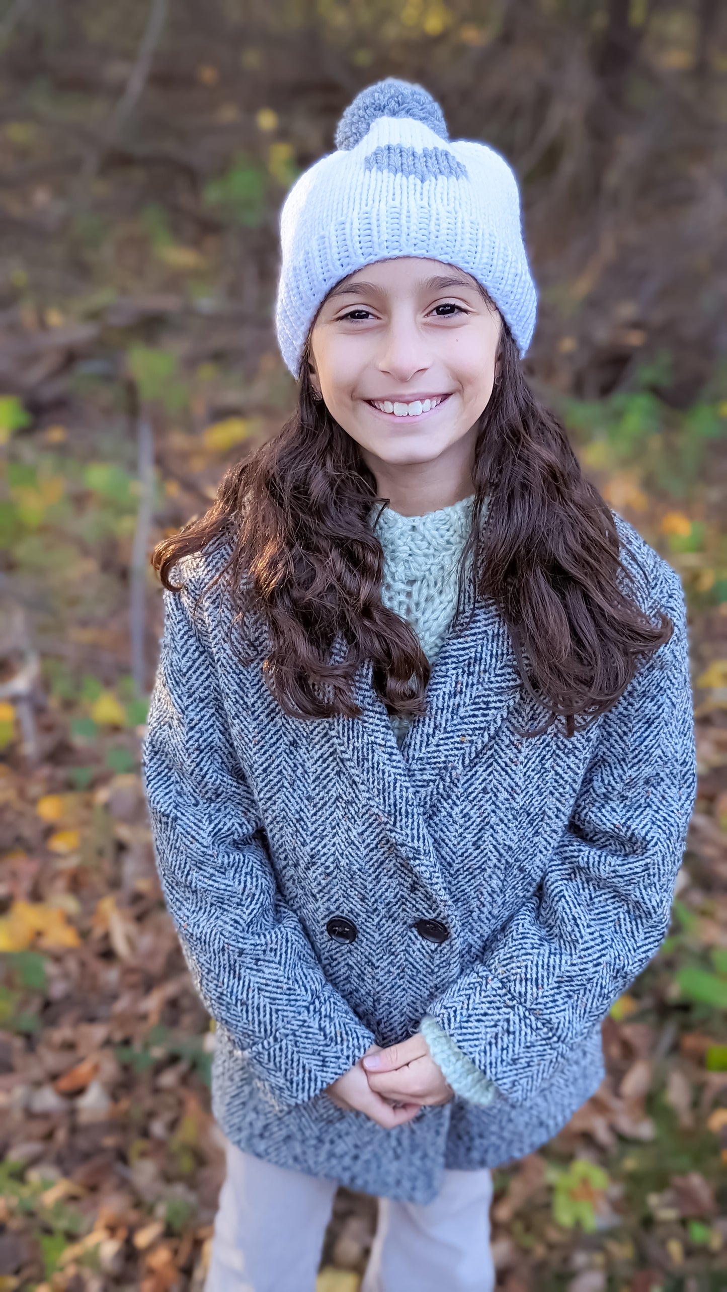 "Lovee" Beanie with gray heart