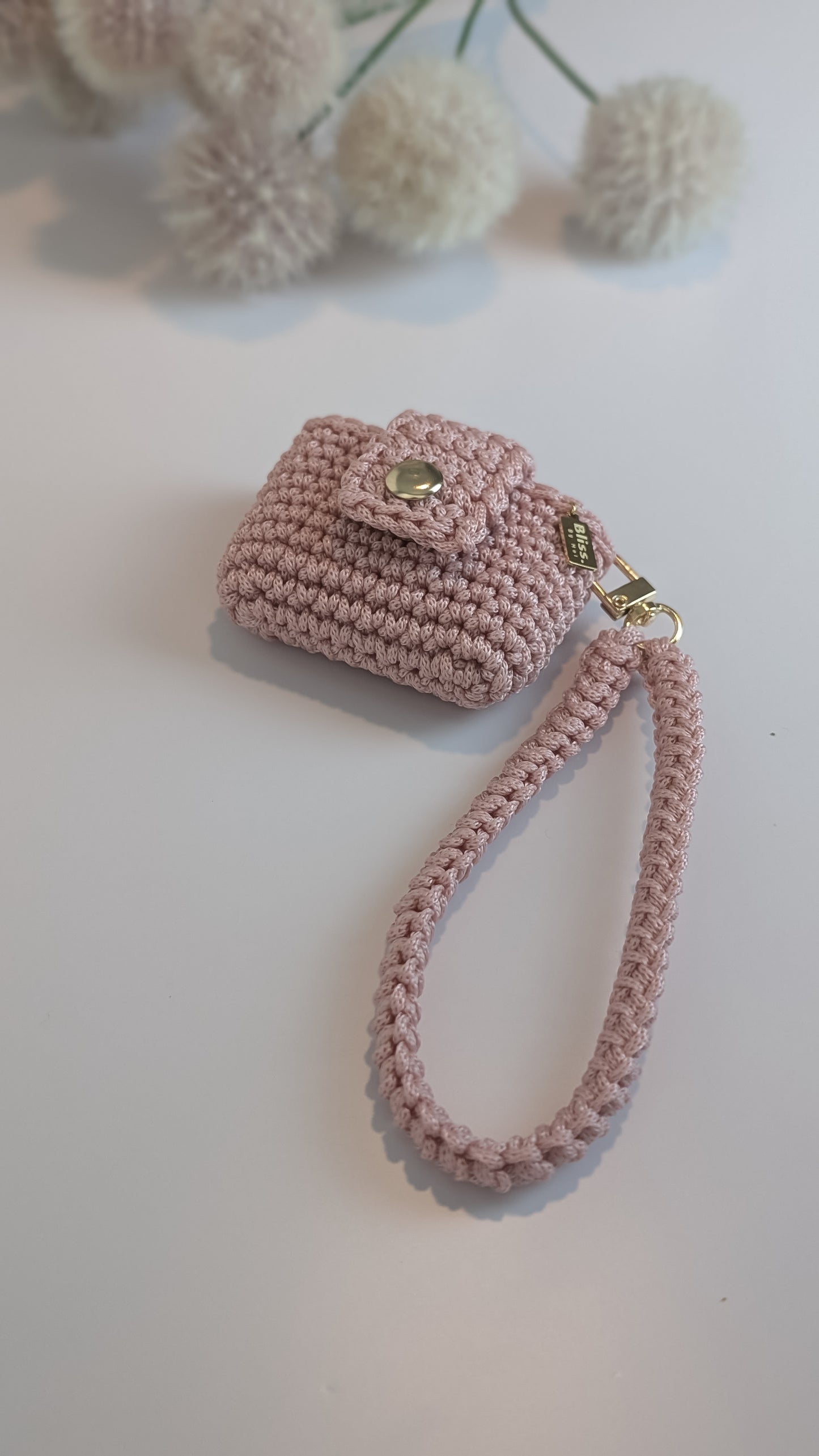 Crochet Airpod Case | Color Pink