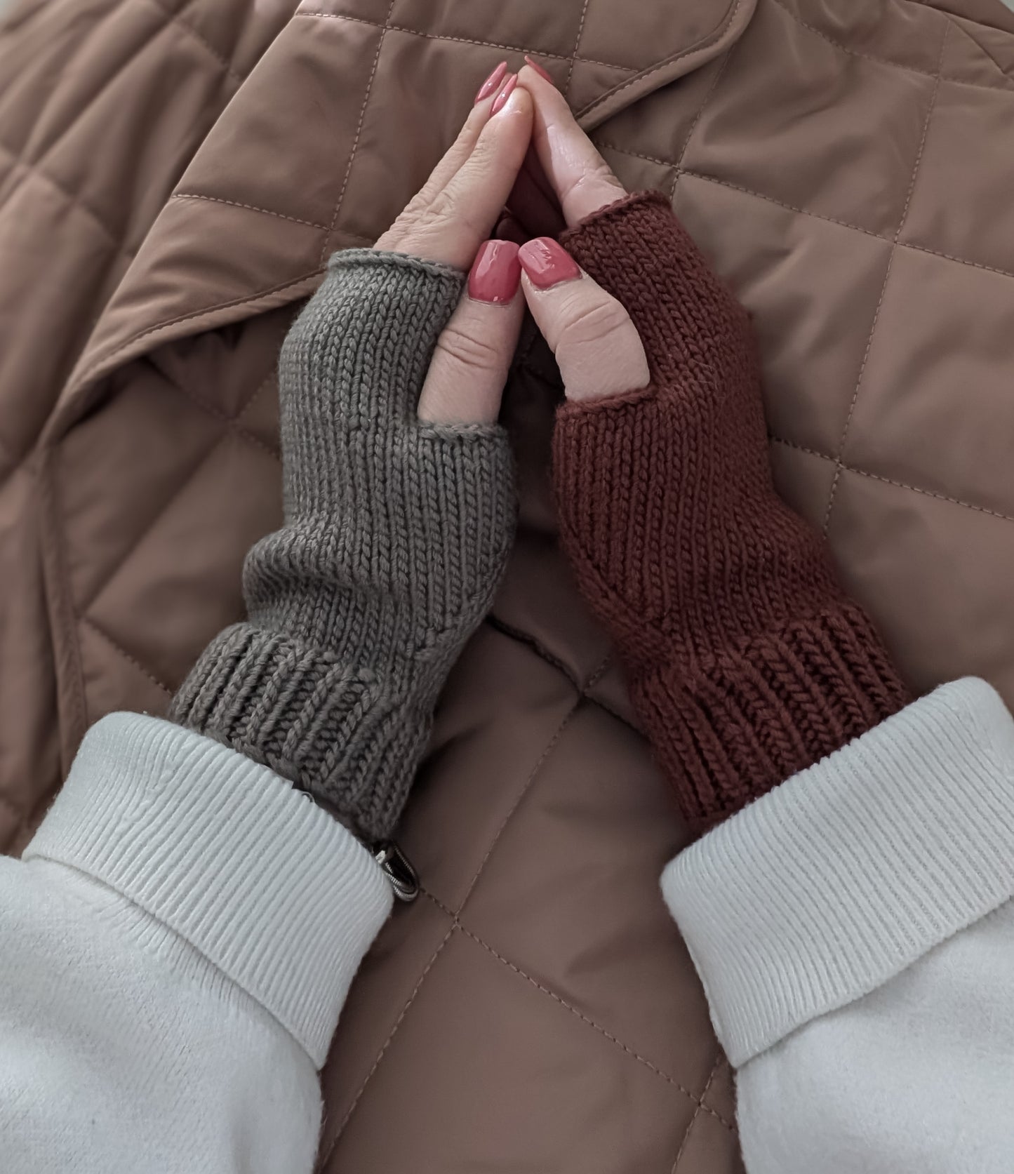Merino Wool Fingerless Mittens