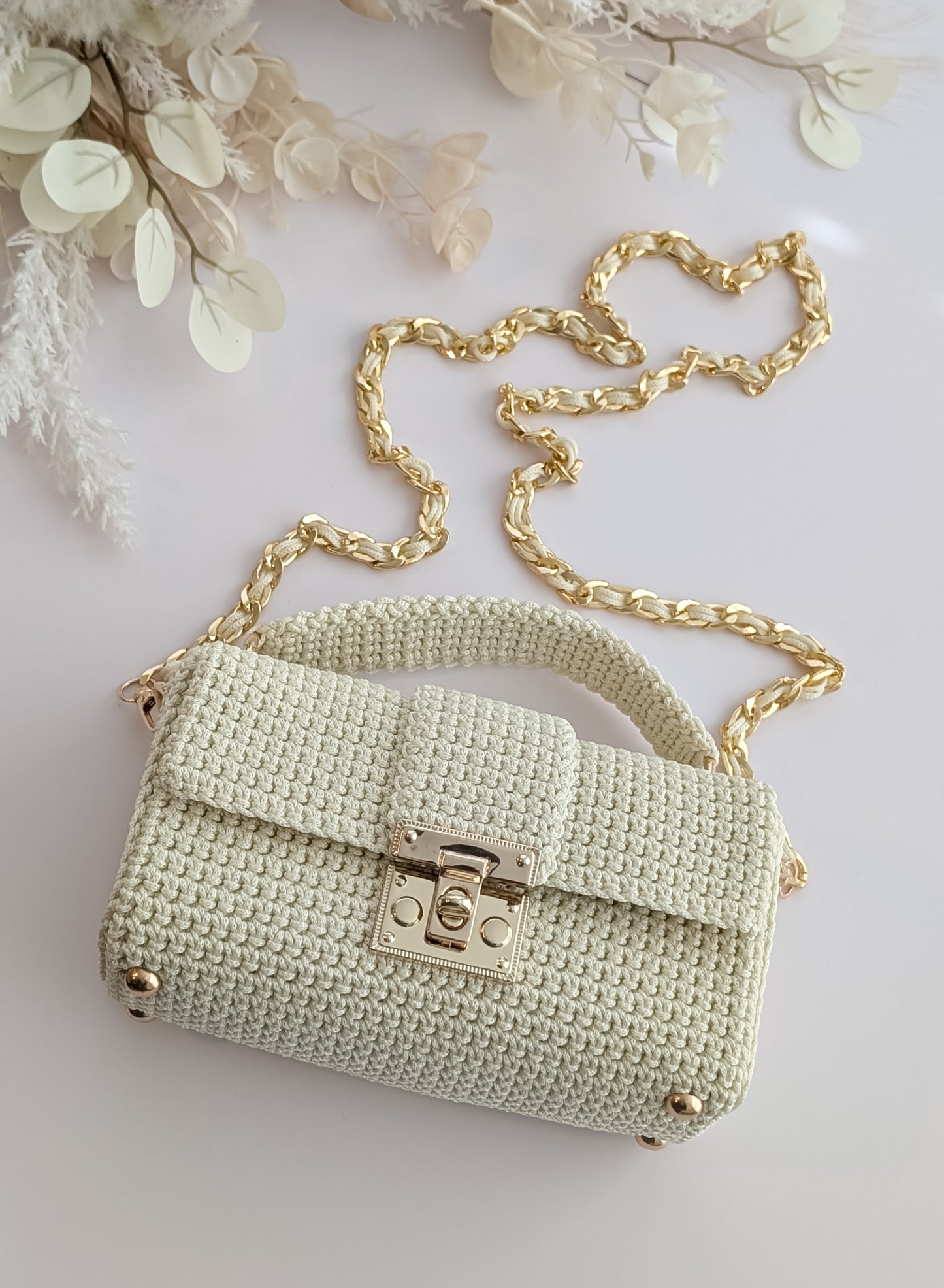 Cara Bag | Handmade Crochet| Crossbody Bag | Color Light Cream
