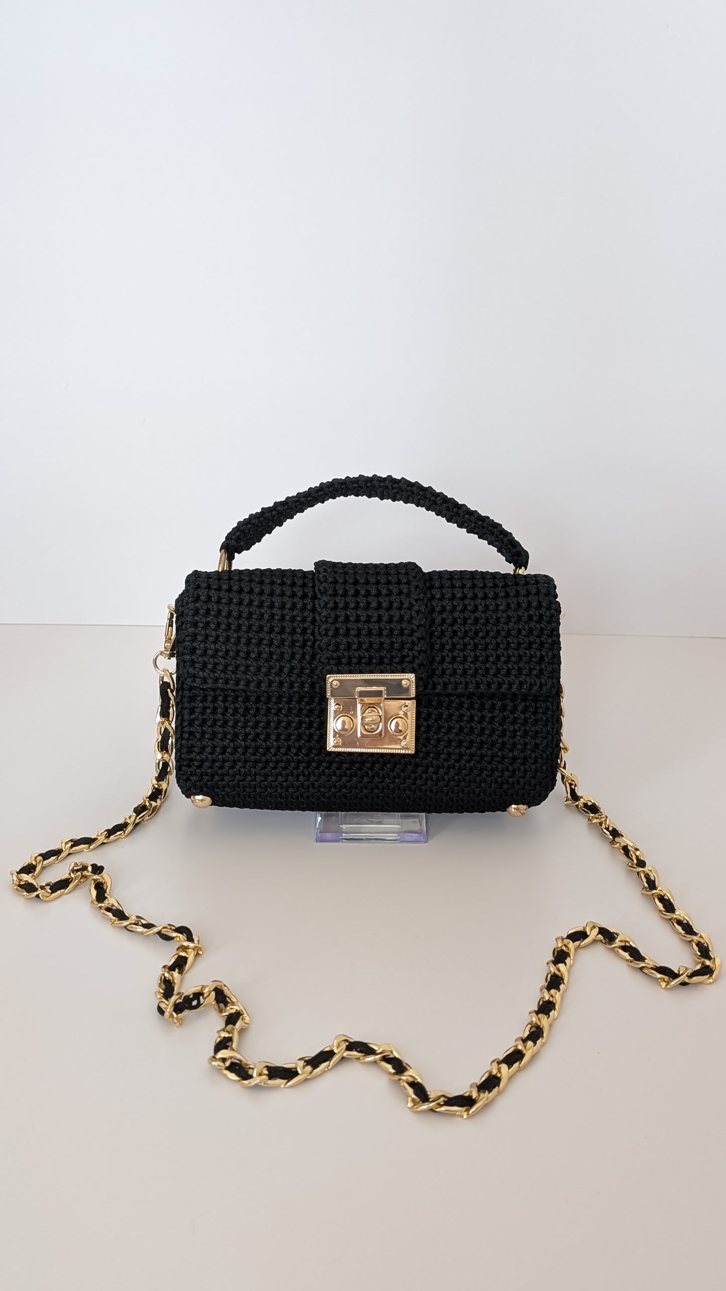 Cara Bag | Handmade Crochet| Crossbody Bag | Color Black