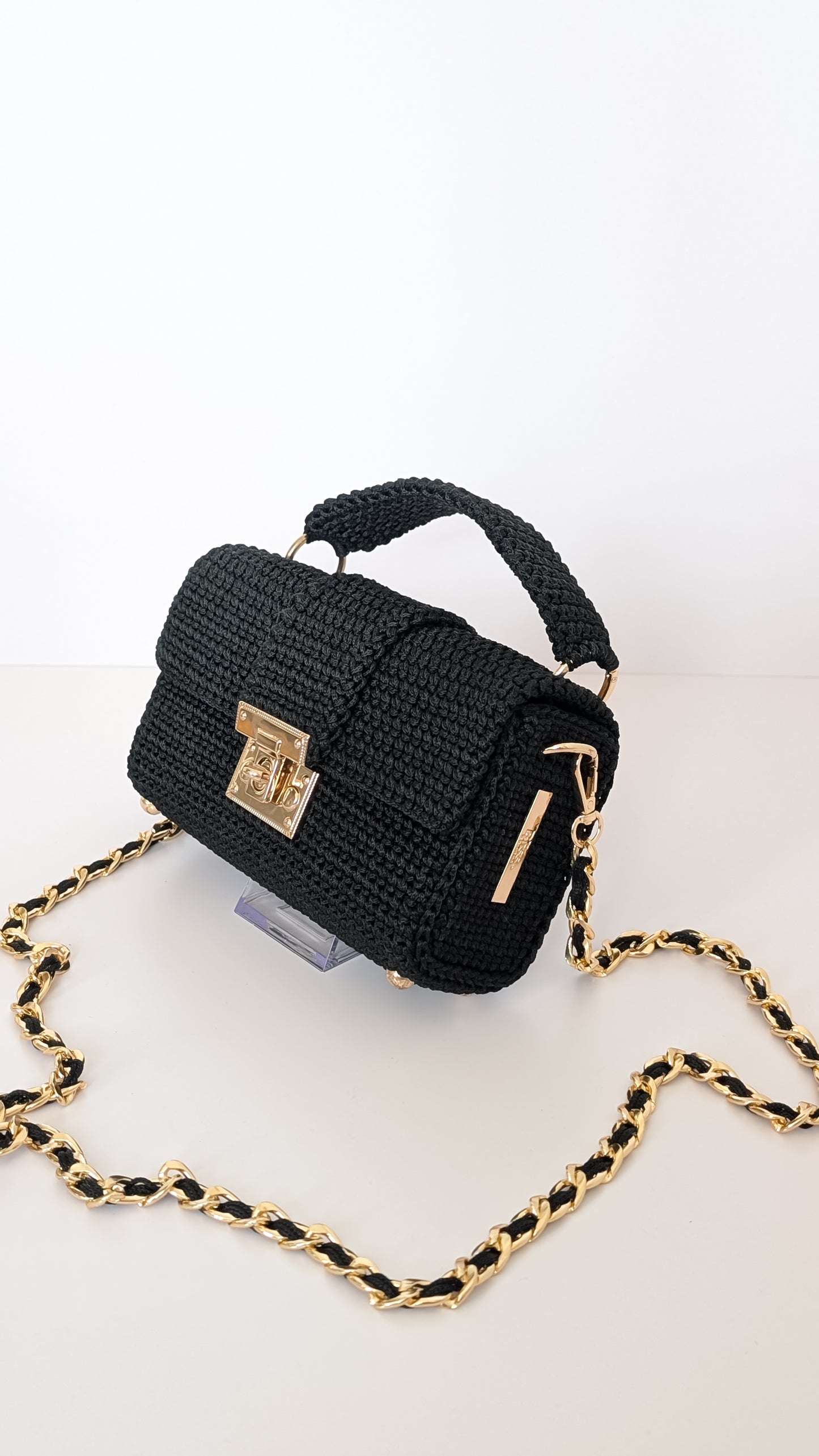 Cara Bag | Handmade Crochet| Crossbody Bag | Color Black