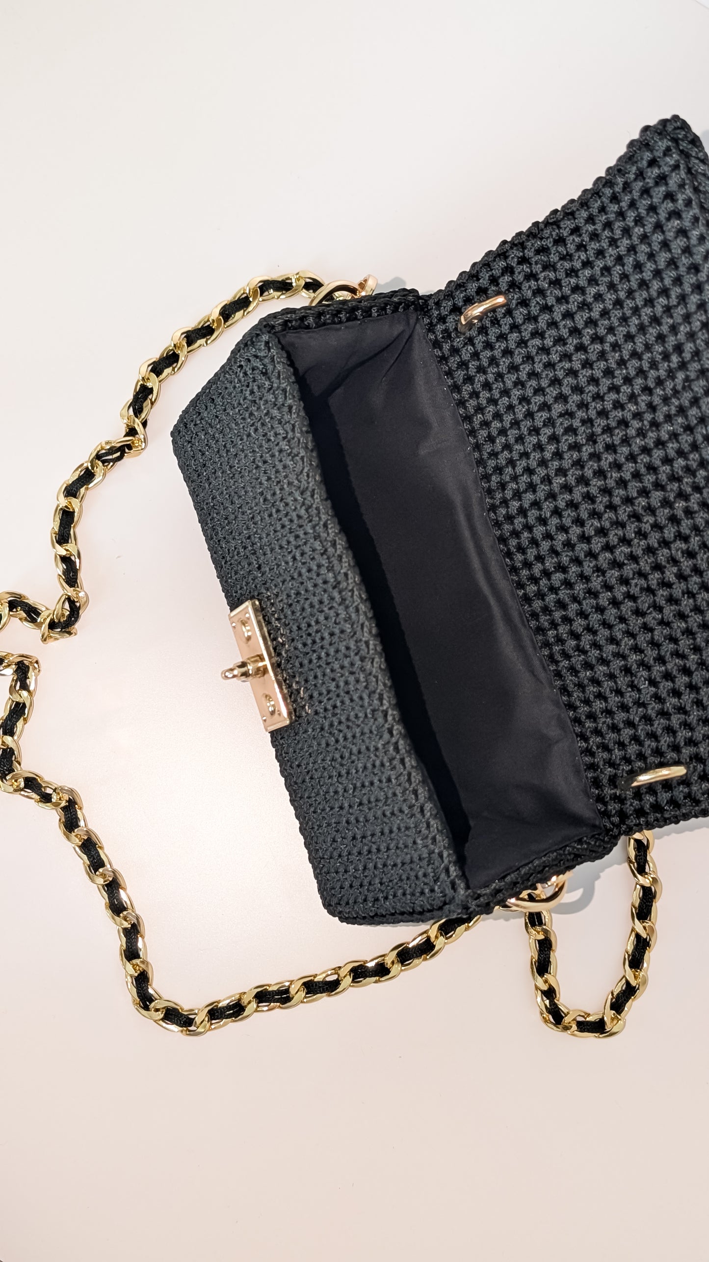 Cara Bag | Handmade Crochet| Crossbody Bag | Color Black