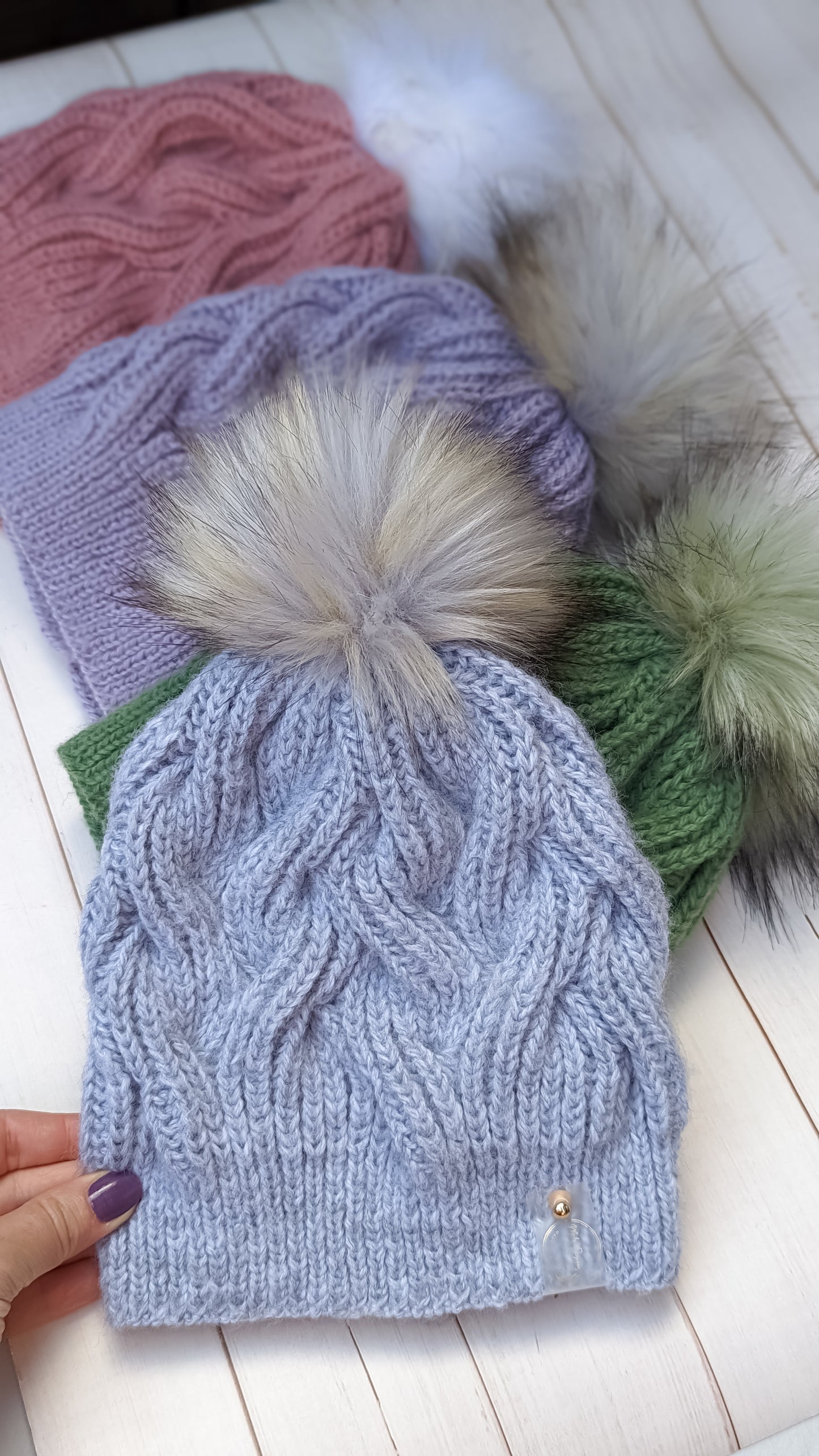 Fluffy Braided Beanie/ Warm and Very Soft