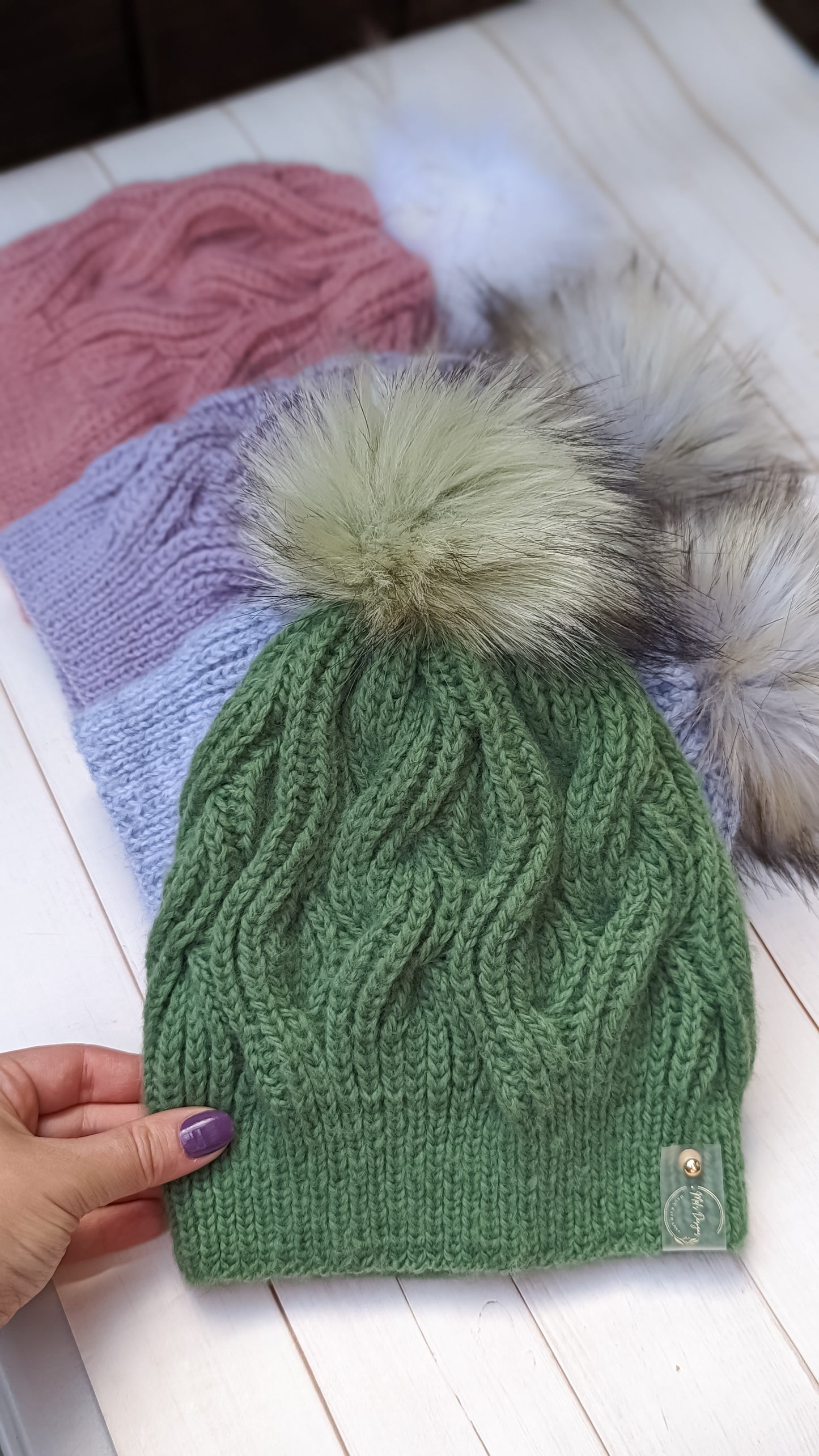 Fluffy Braided Beanie/ Warm and Very Soft