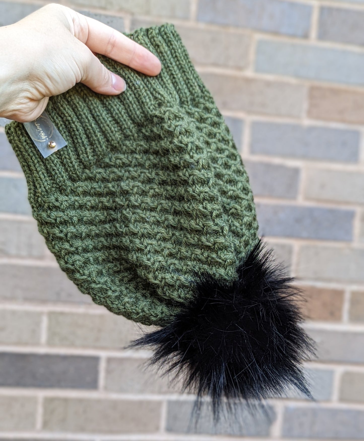 Myrtle | Merino Wool Knit Hat | Removable Pom Pom