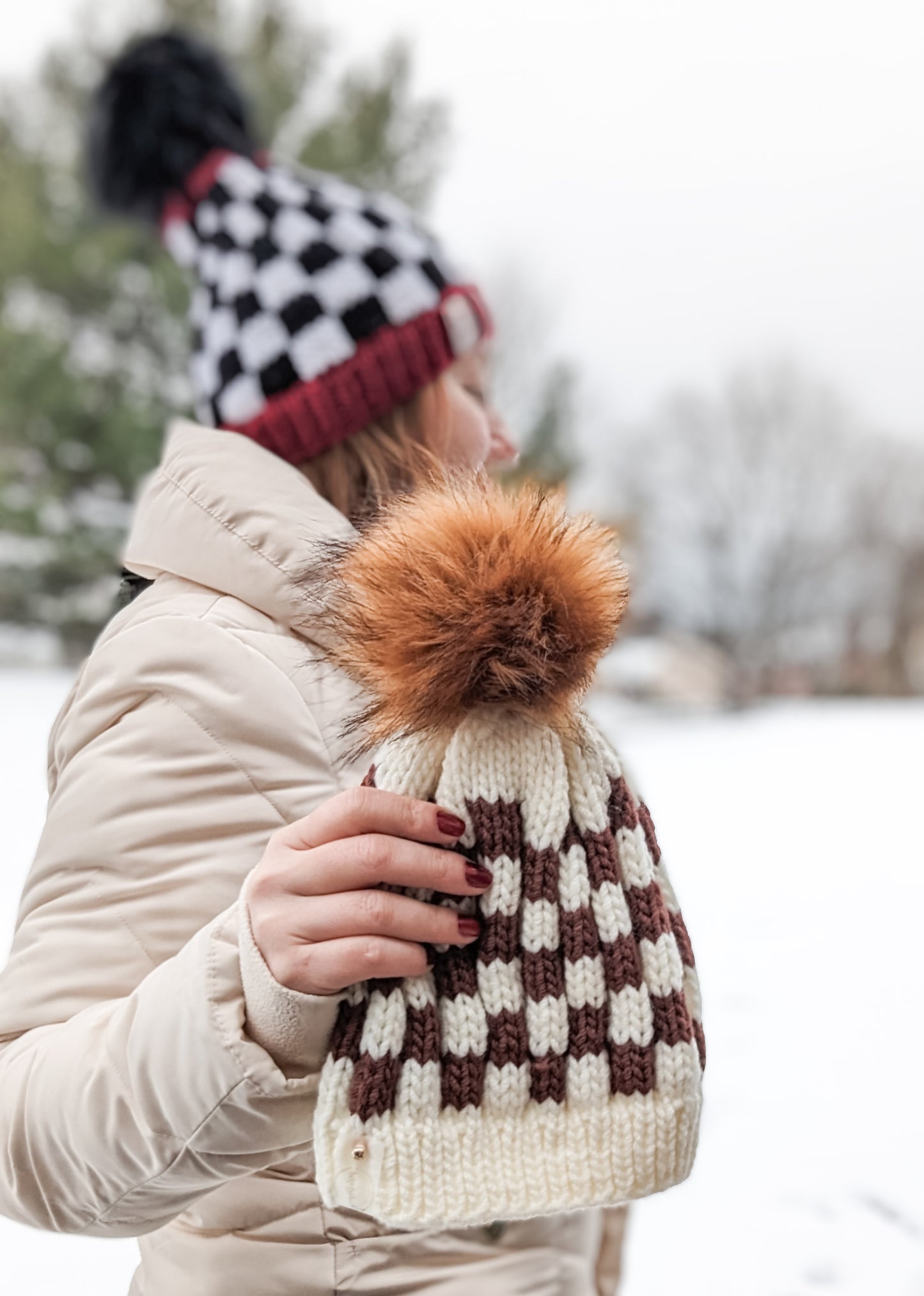 Checkerboard Wool Hat