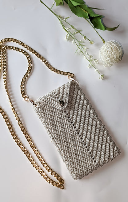 Classy Phone Bag•Color Ecru