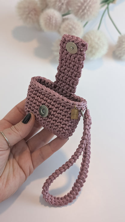 Crochet Airpod Case| Color Dusty Rose