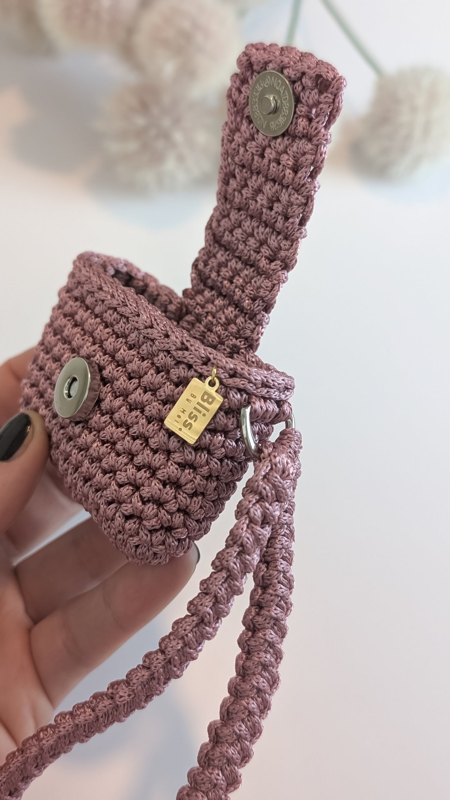 Crochet Airpod Case| Color Dusty Rose