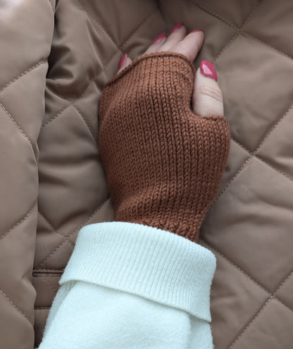 Merino Wool Fingerless Mittens