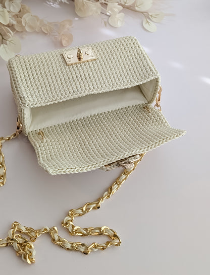 Cara Bag | Handmade Crochet| Crossbody Bag | Color Light Cream