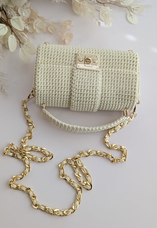 Cara Bag | Handmade Crochet| Crossbody Bag | Color Light Cream