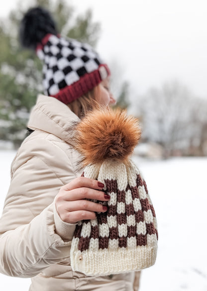 Checkerboard Wool Hat